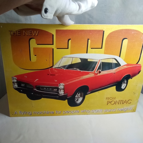 The New Pontiac GTO Single Side Metal Tin Sign - Picture 2 of 13